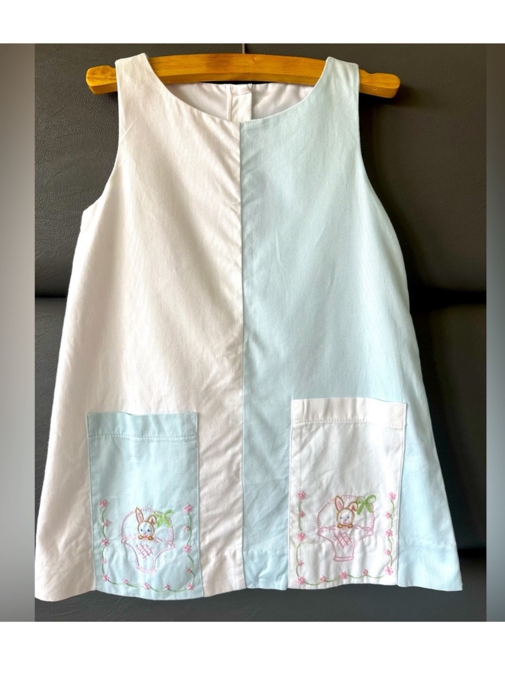 Lullaby Set Bunny Dress Girls Size 5 Blue White Easter